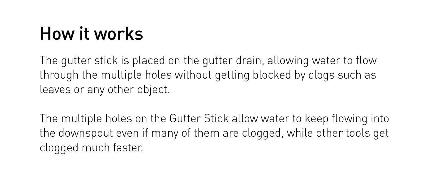gutter stick downspout letter g drop water rain clog
