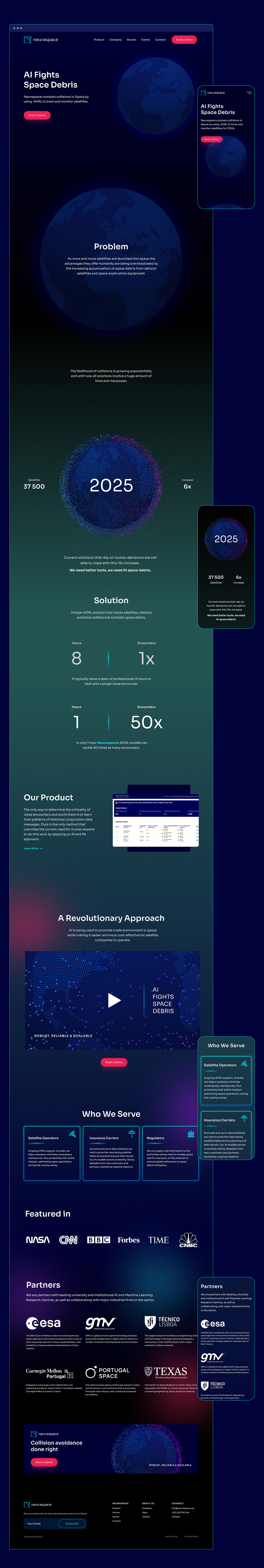 artificial intelligence branding  design Interface Space  Startup UI ux Website Website Design