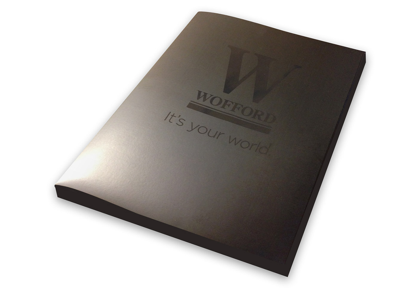 folder Aqueous spot coating wofford college University gold