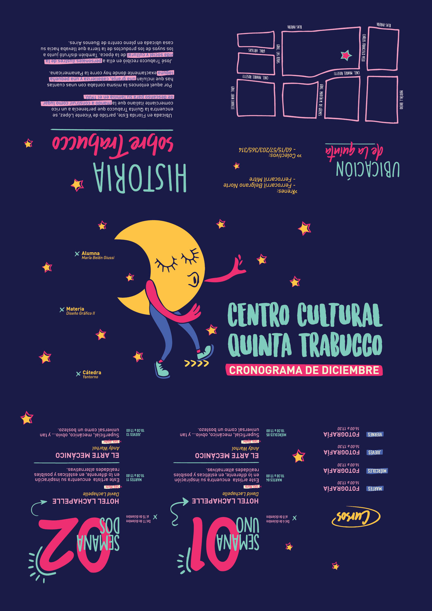 diseño gráfico Catedra Yantorno  centro cultural trabucco TP FINAL