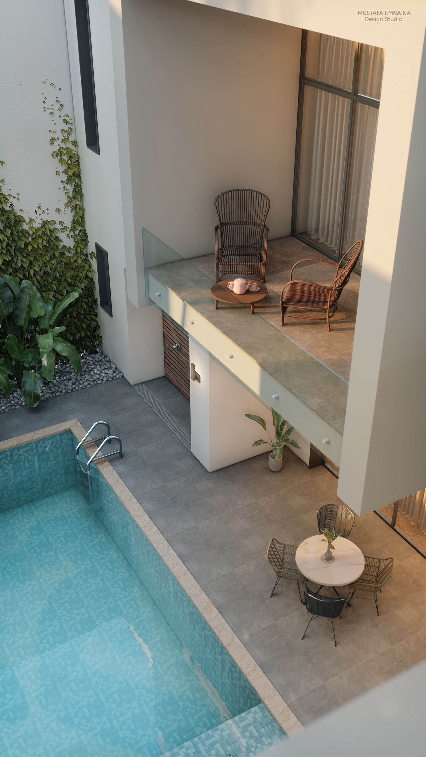house architecture Villa modern visualization Render exterior 3D archviz