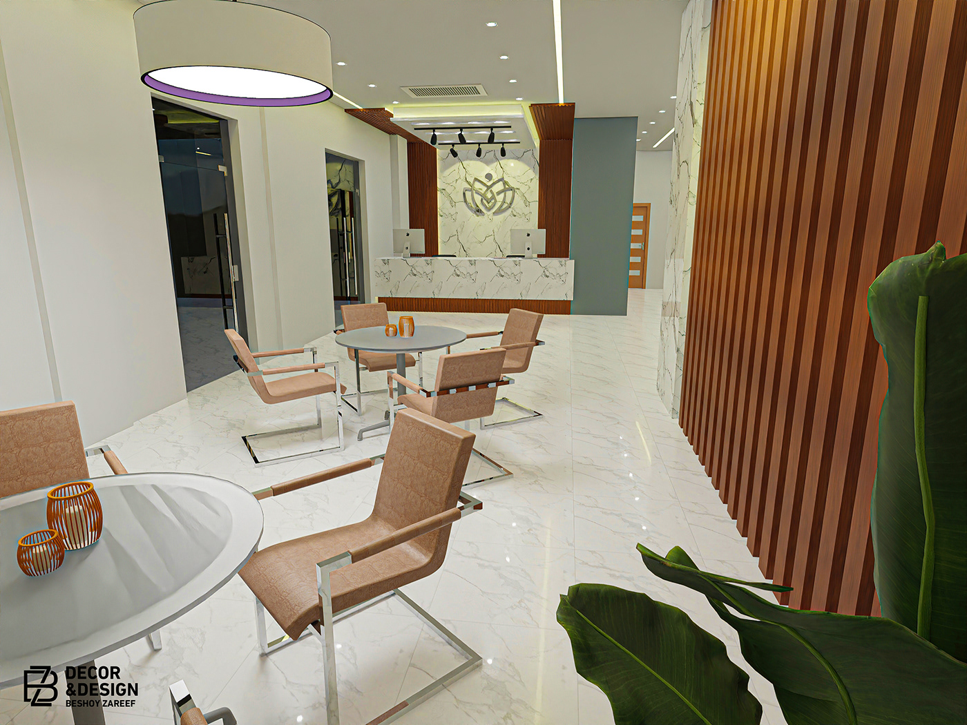 interior design  blender Render تصميم داخلي  ديكور 3D rendering reception Interior ديكورات