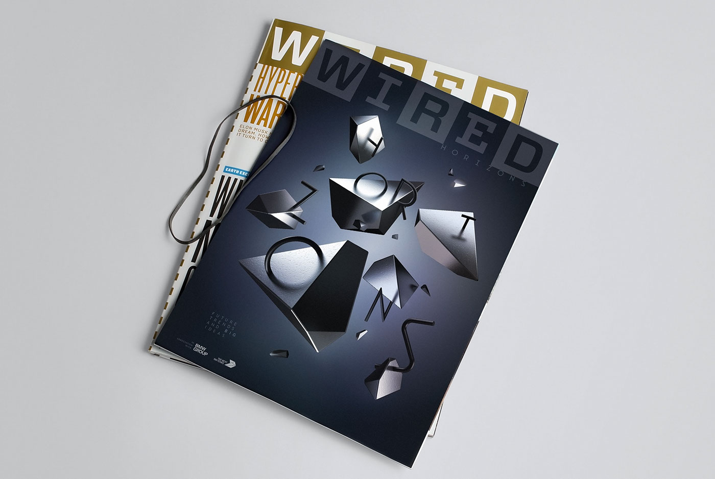 editorial sawdust 3D type Space  horizon Wired