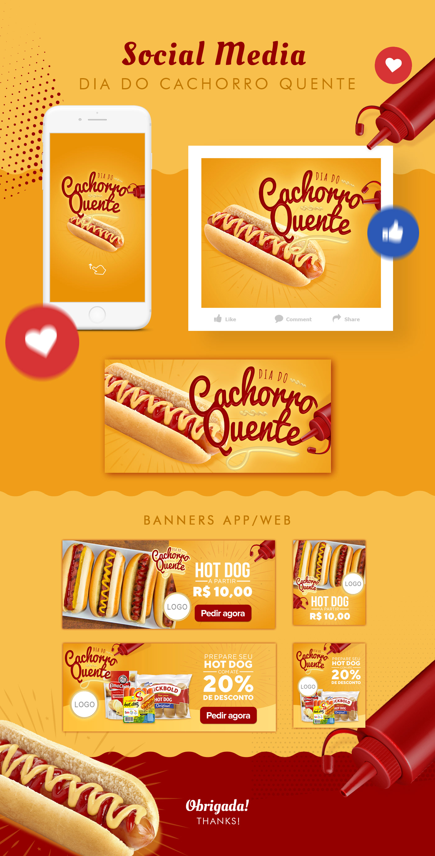 social media social midia cachorro quente hot dog
