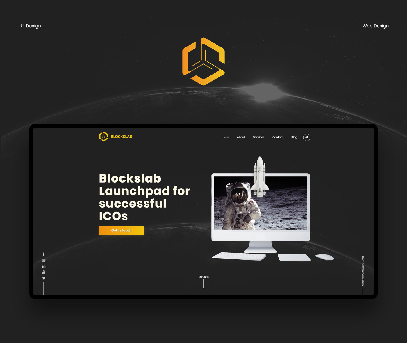 Ico Website agency websites ui design Space  nasa UI inspiration  UX design app design