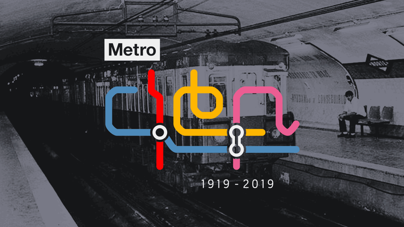 branding  typography   identity metro subway underground madrid Brand Design logo adobeawards