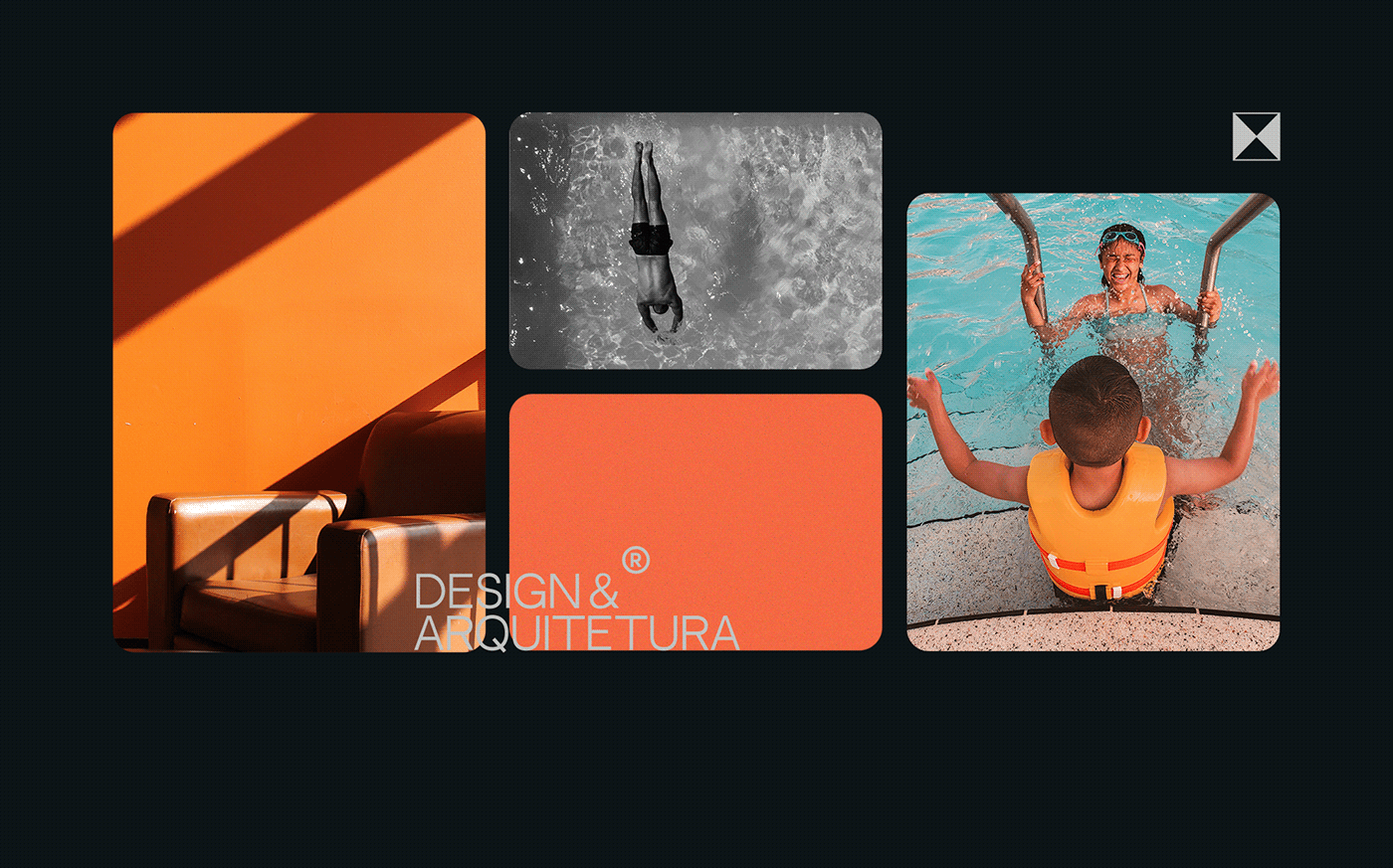 design architecture branding  visual identity Logotype waterpark orange identity