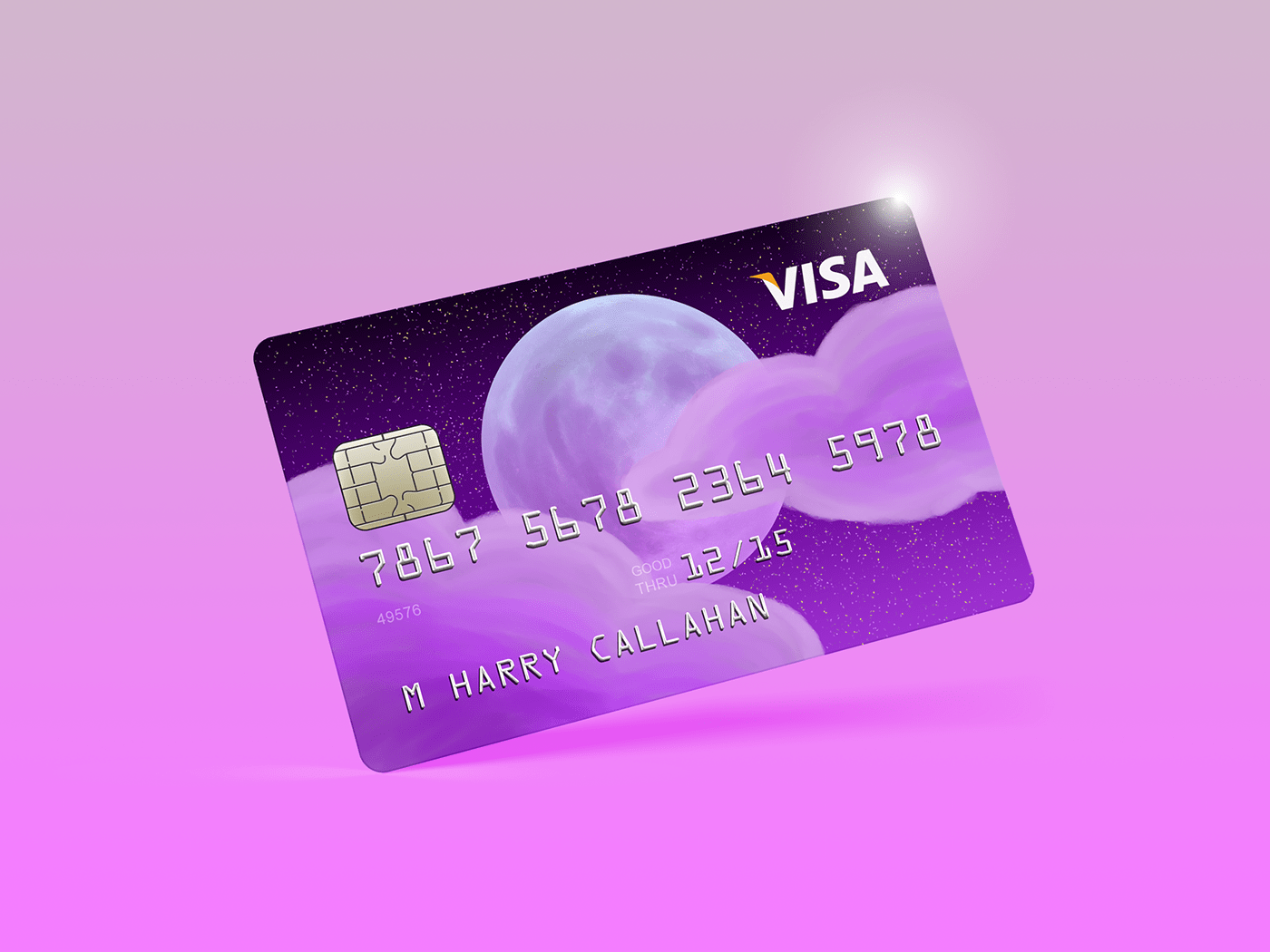 Bank credit card ILLUSTRATION  moon