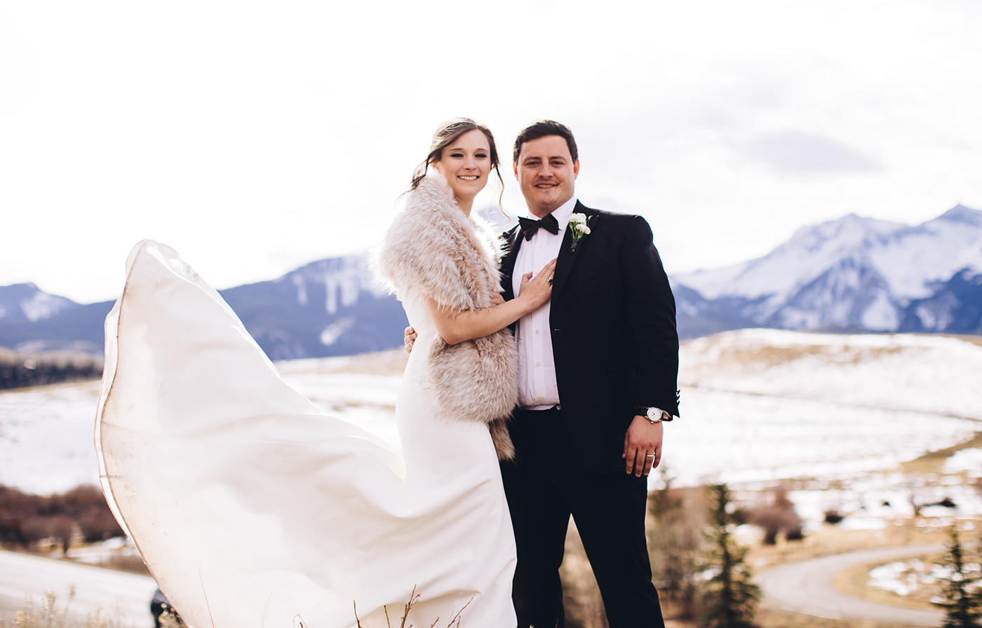 Colorado mountains Photography  portrait Portraiture snow wedding winter