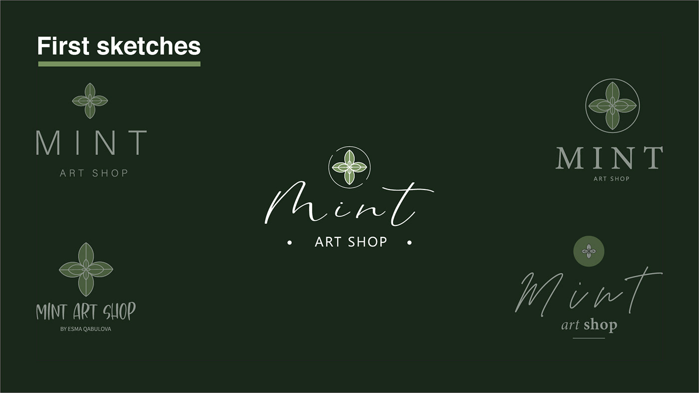 design logo mint green Artshop