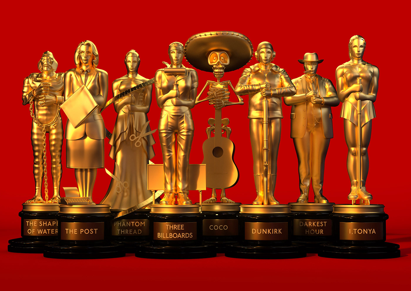 Oscars gold octane lightwave trophy
