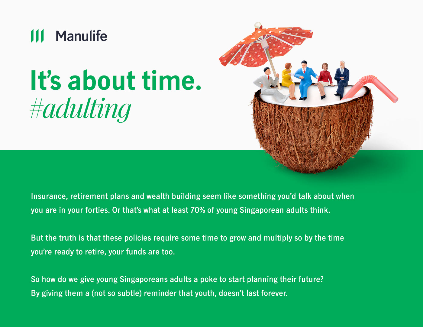Manulife adulting Advertising  campaign miniatures