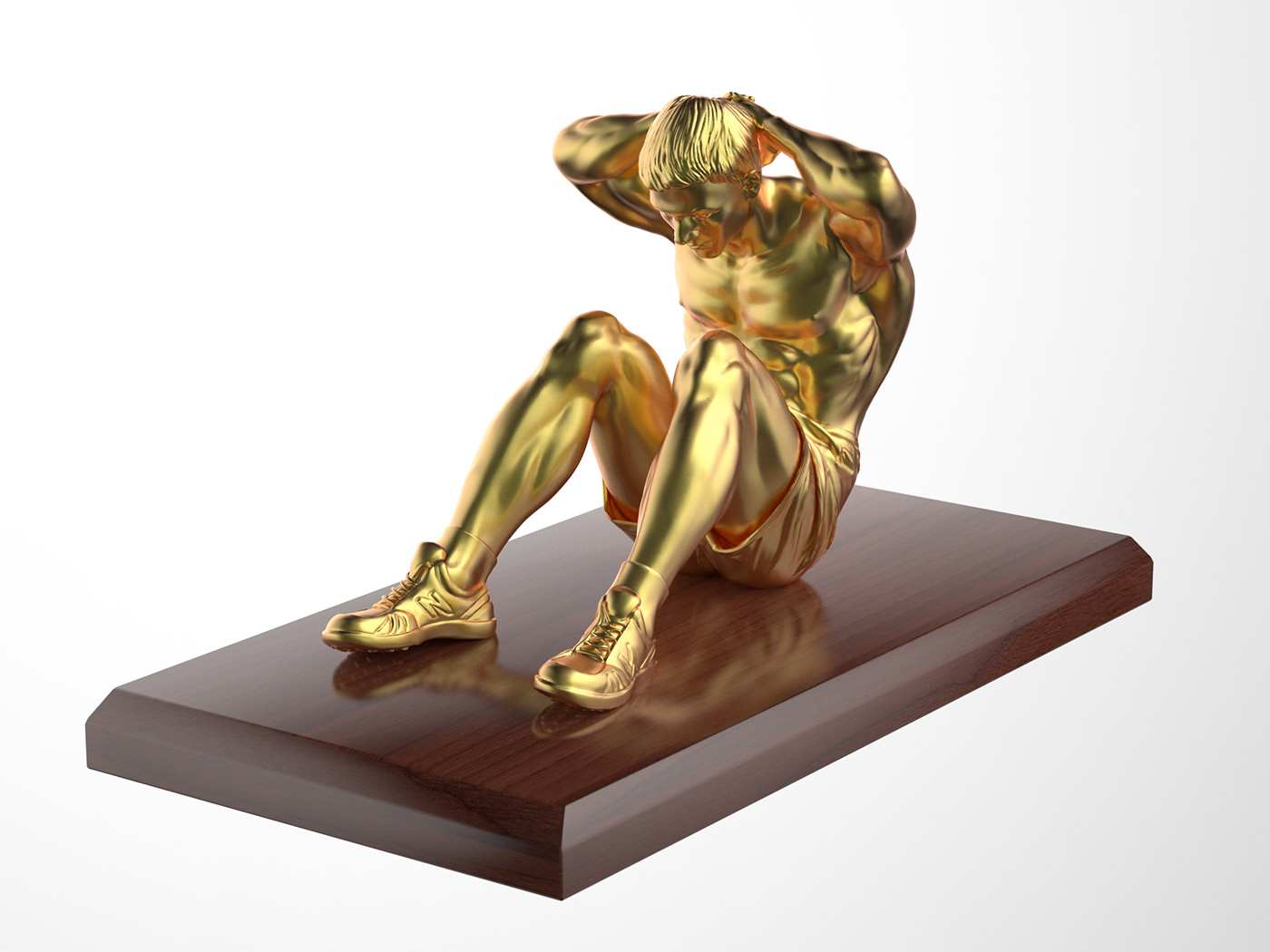 statue 3D Zbrush corona visualization sports gym Lifting Weights