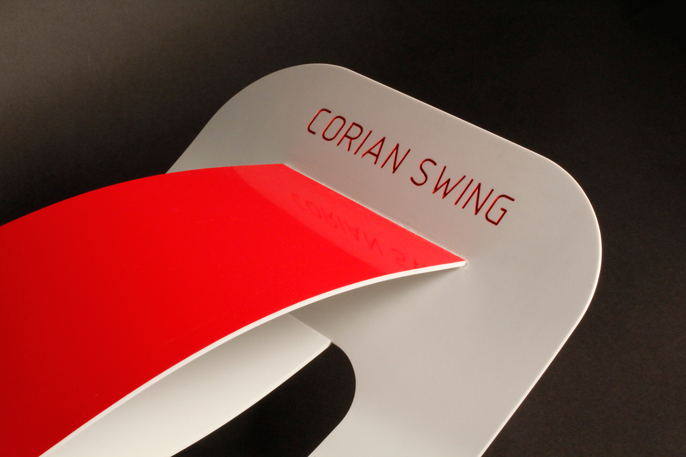 corian CORIAN SWING dupont swing furniture design Workshop creative