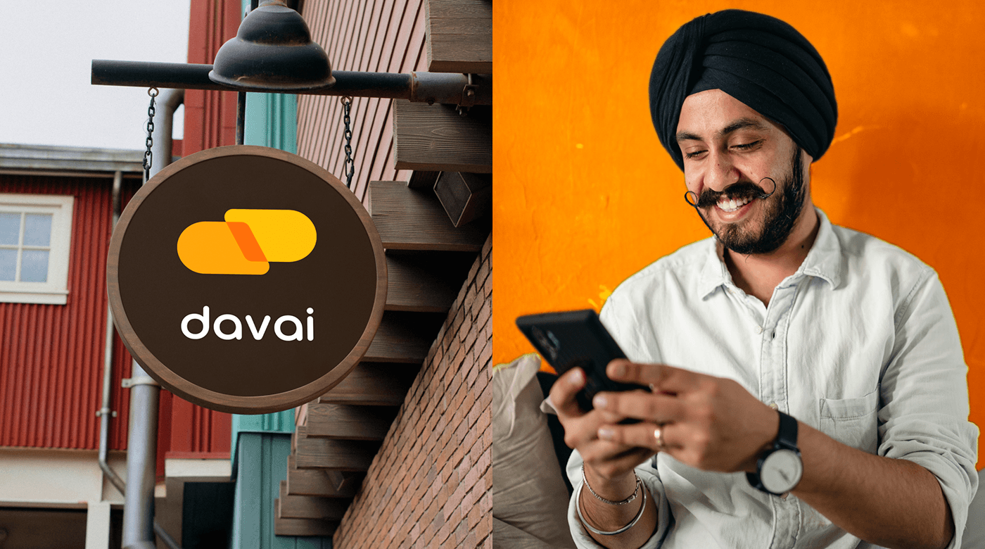 Davai - Online Pharmaceutical  Logo Signage and Indian Seller  and Brand Identity