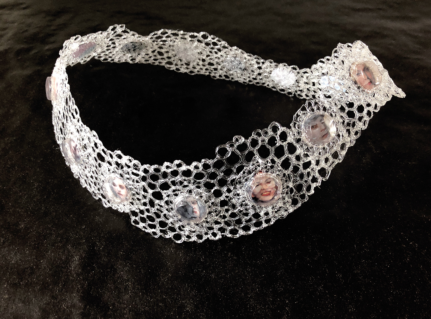 3D-pen Blister collier COVID-19 inspiration Isolation plastic Quarantine transparant Necklace