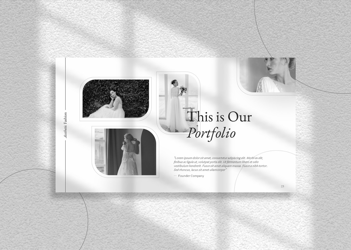 aesthetic product Fashion  minimalist clean Powerpoint template brand identity marketing   Clothing