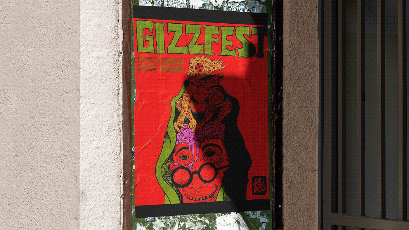band band poster bandshirt design KING GIZZARD Logo Design music rebranding Rebranding Design