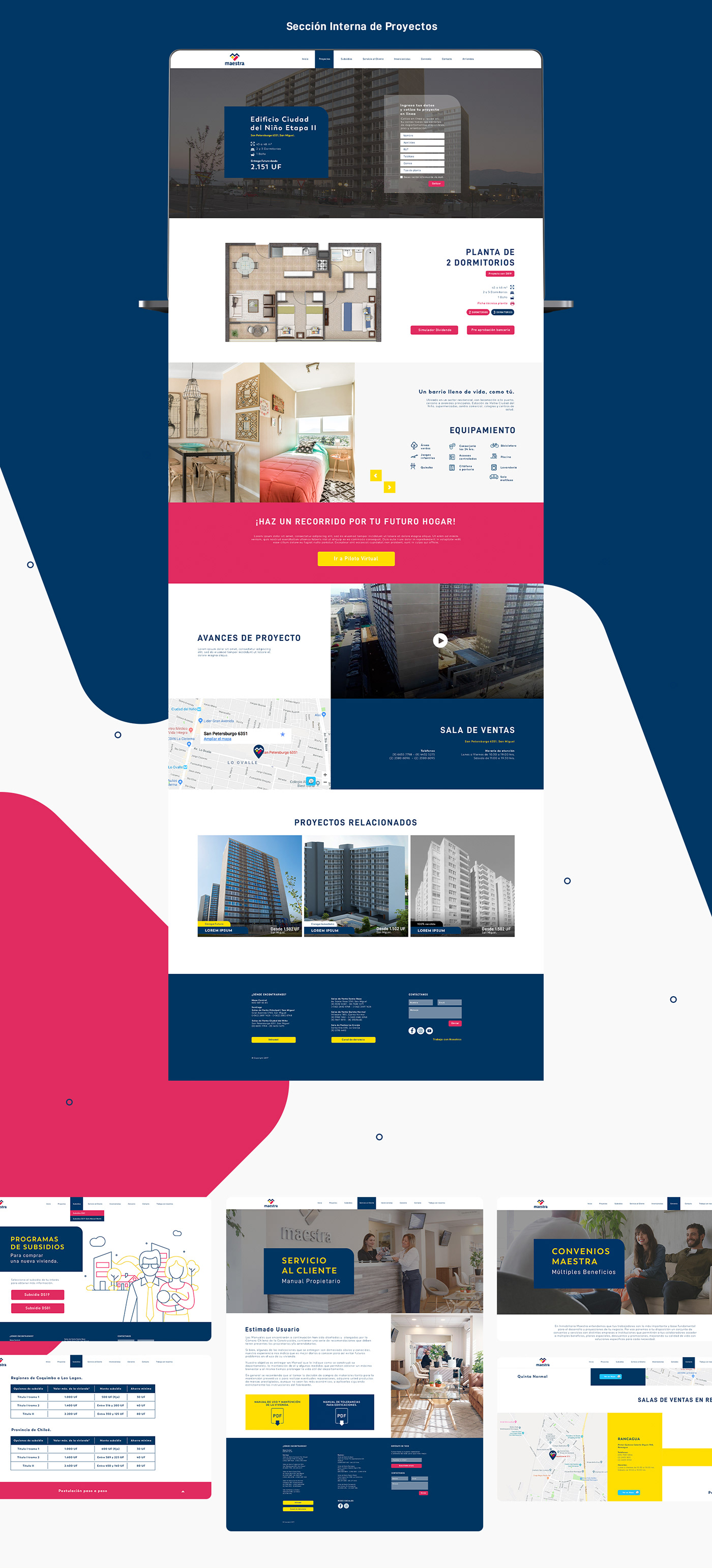 Website Web Design  Diseño web pagina web maestra chile inmobiliaria diseño