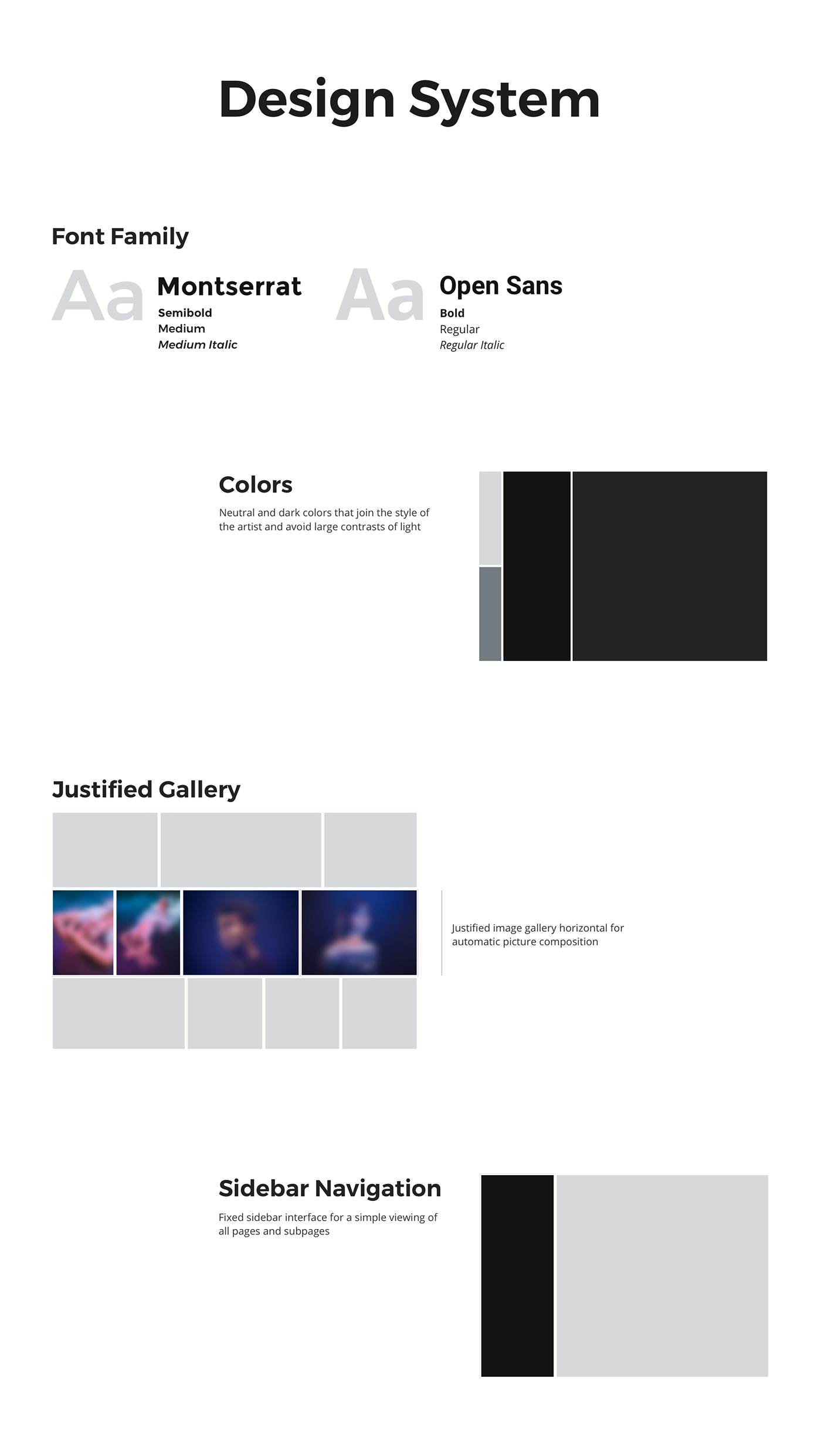 black dark director Diseño web fine-art grid Photography  Responsive sidebar Web Design 