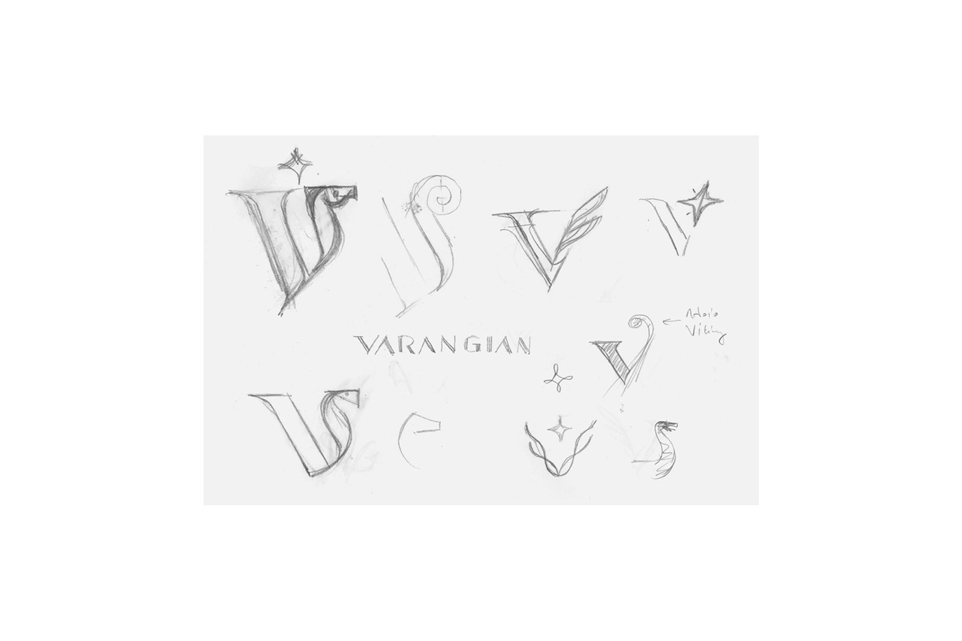brand identity lettermark logo MarketingAgency Sweden Varangian VIKING SHIP vikings
