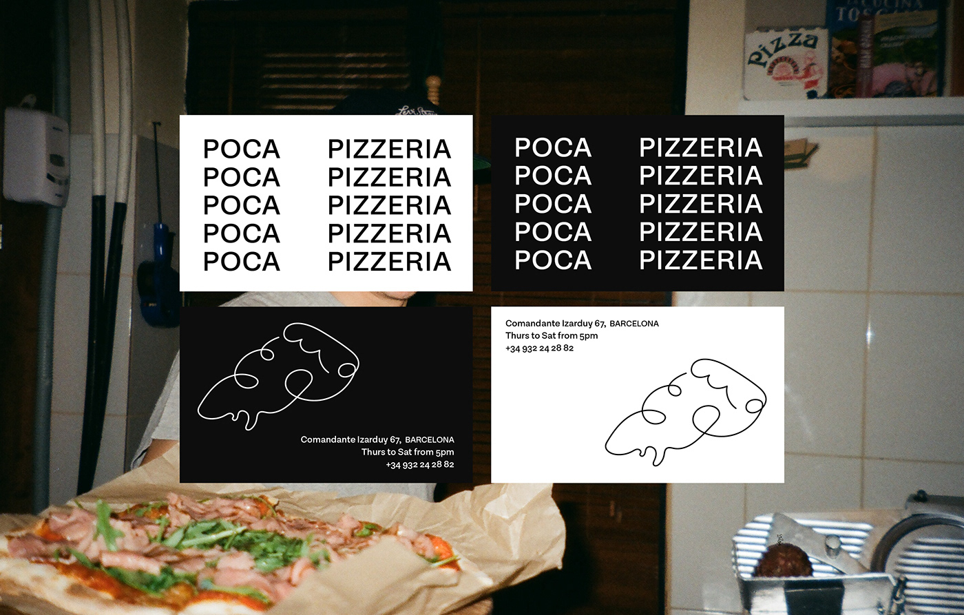 abstract art direction  barcelona brand identity ILLUSTRATION  logo Picasso Pizza pizzeria