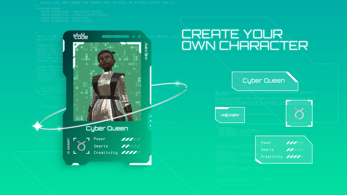 3D avatar Character design  code configurator development Diversity inclusivity video game
