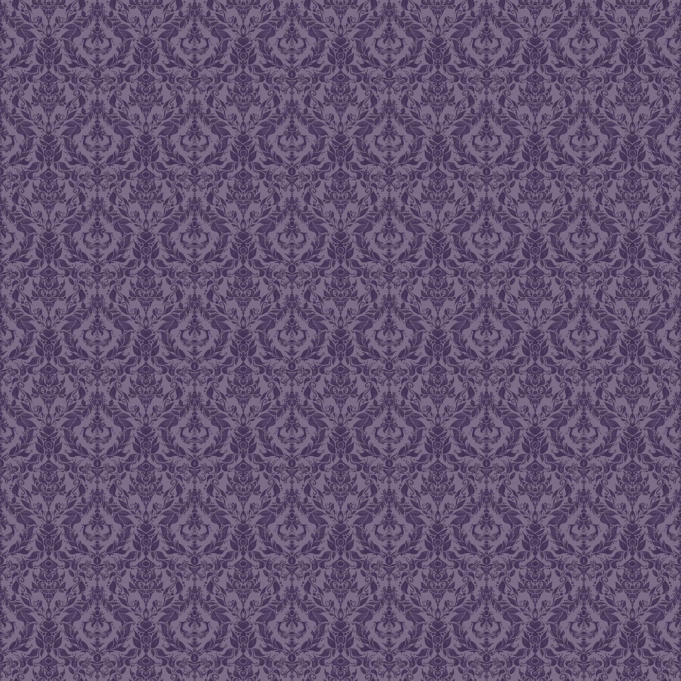 posh purple damask pattern