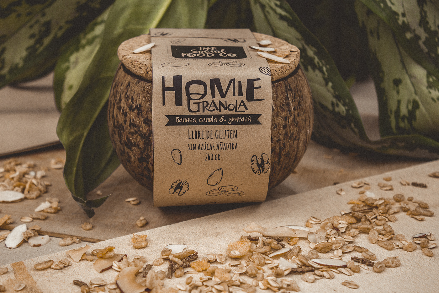 empaque granola Coco acai producto Packaging Coconut product eco ecologico