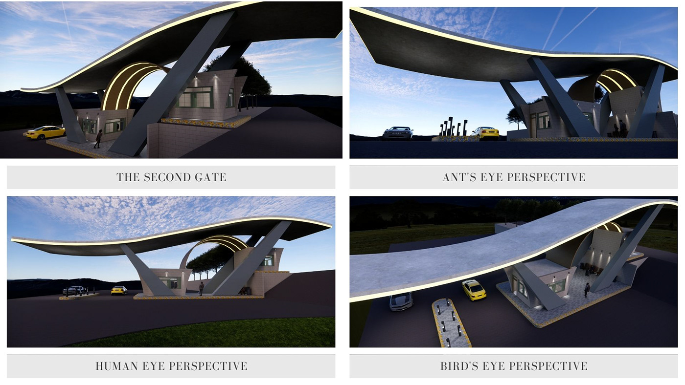 gate 3D architecture University Horus eye eye proposal design