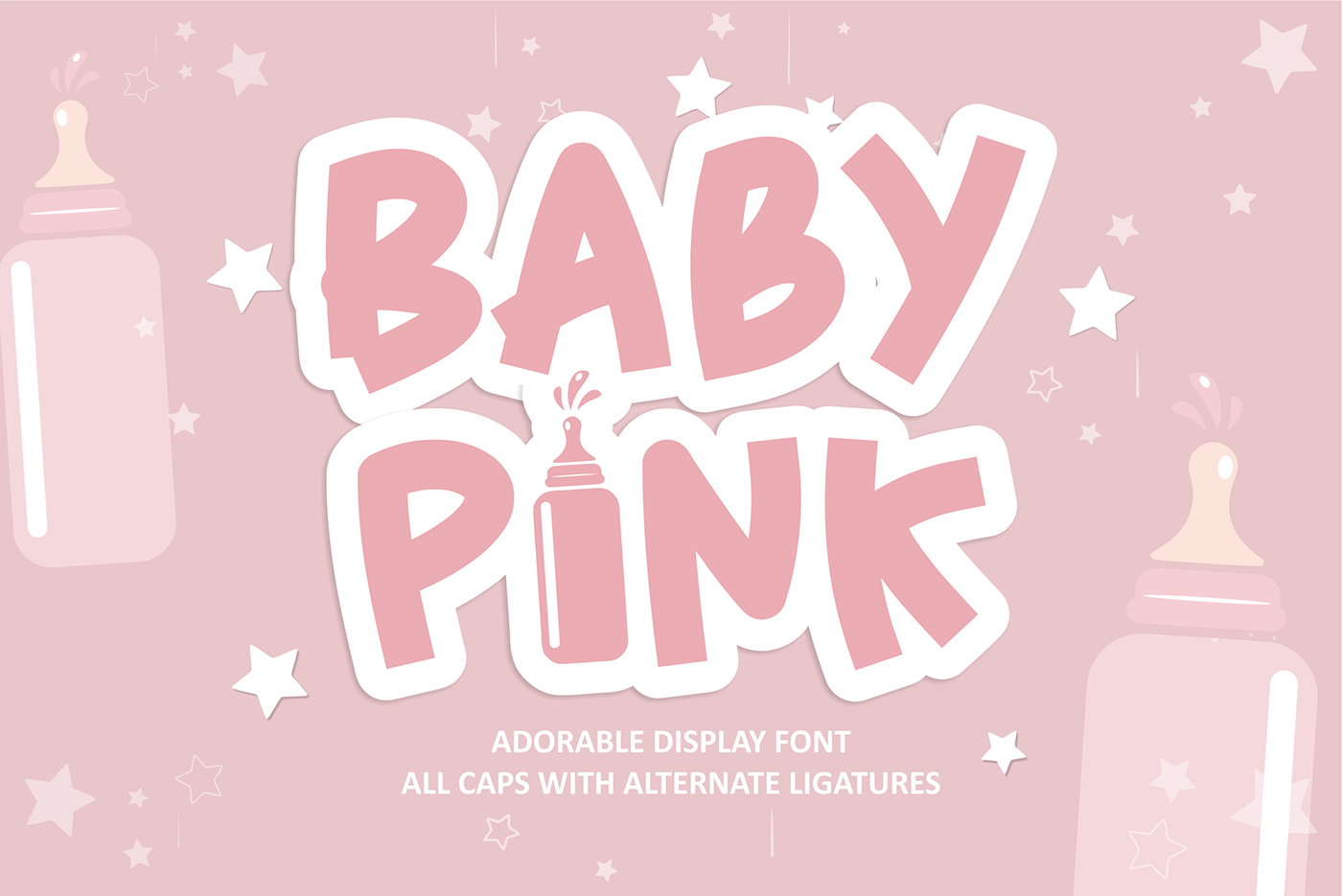 baby Baby Shower cute font pink adorable bold branding  handwriting Playful