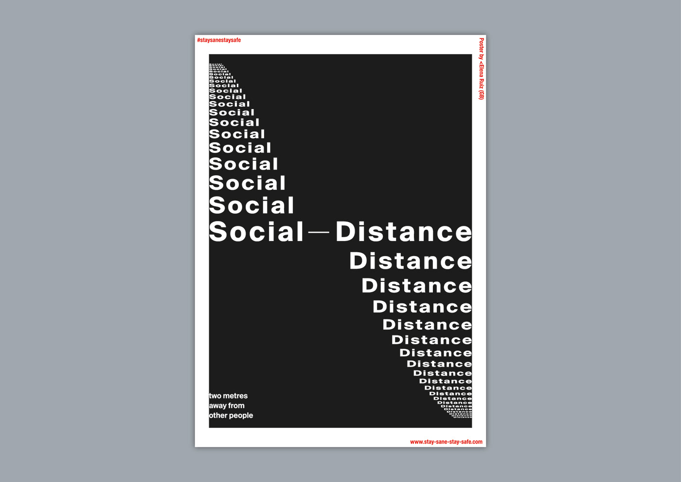 covid'19 graphic design  Poster Design social distancing Stay Safe stay sane typography  