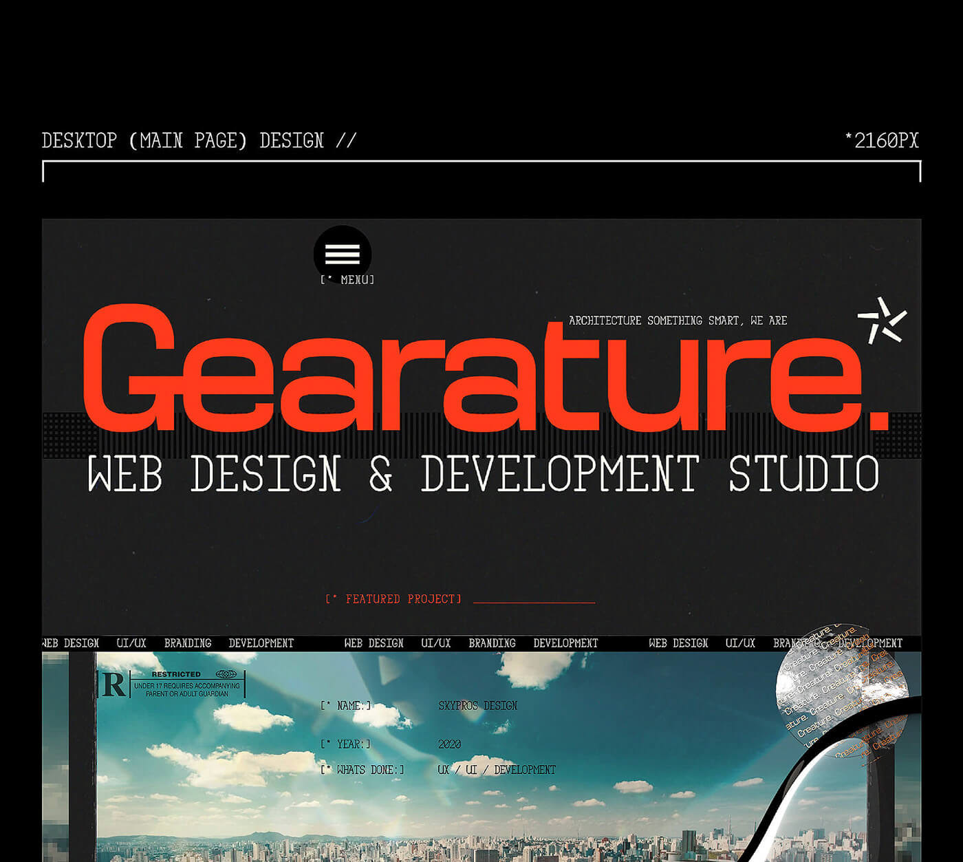 agency Interface studio UI uidesign ux uxdesign Webdesign Website brutal