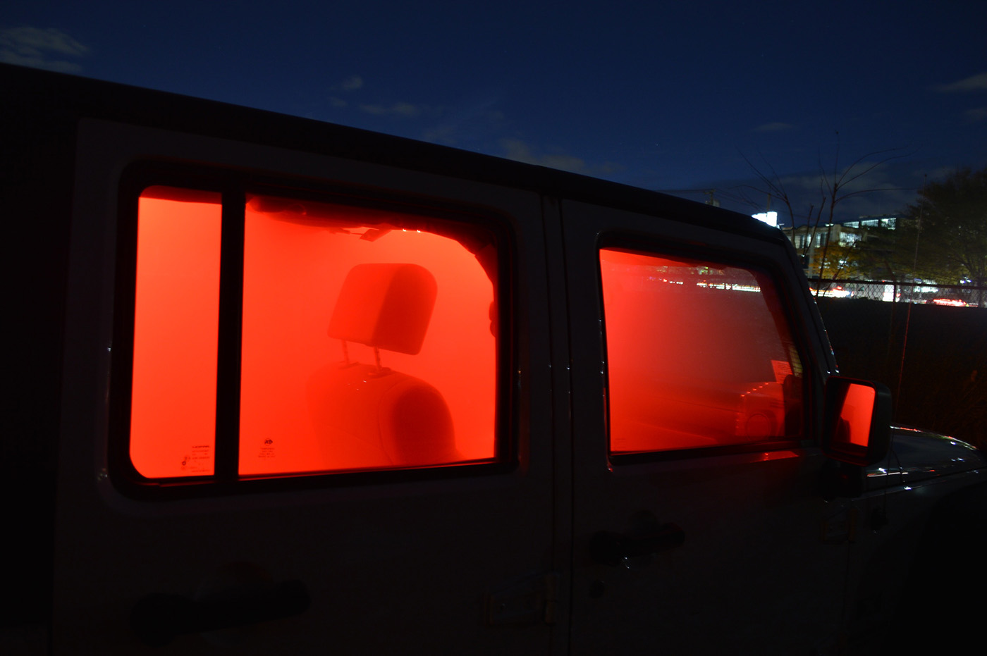 car red movie set design  lights Photography  sculpture installation smoke fire