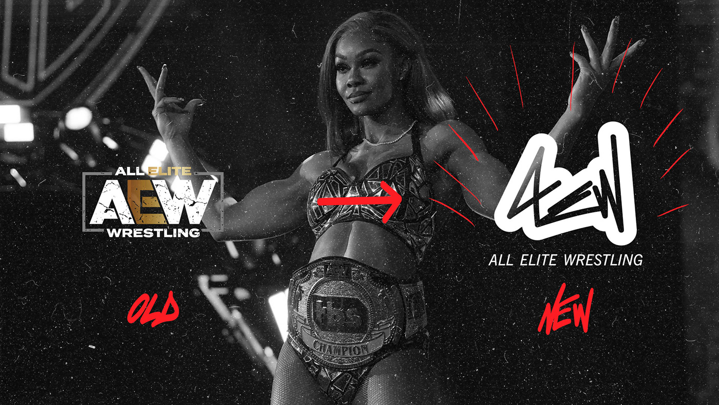AEW brand identity branding  Logo Design Rebrand rebranding sports Sports Design Website Wrestling