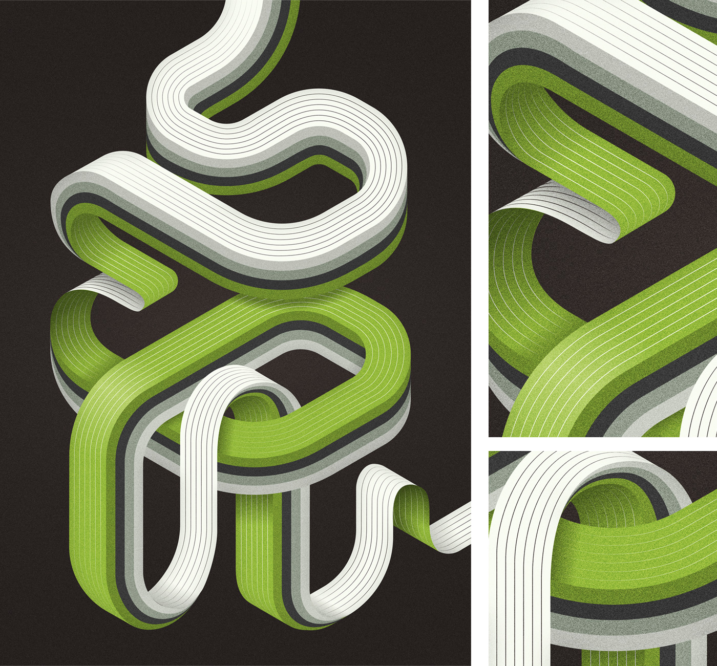 type font showusyourtype poster city seoul lettering 3D Type