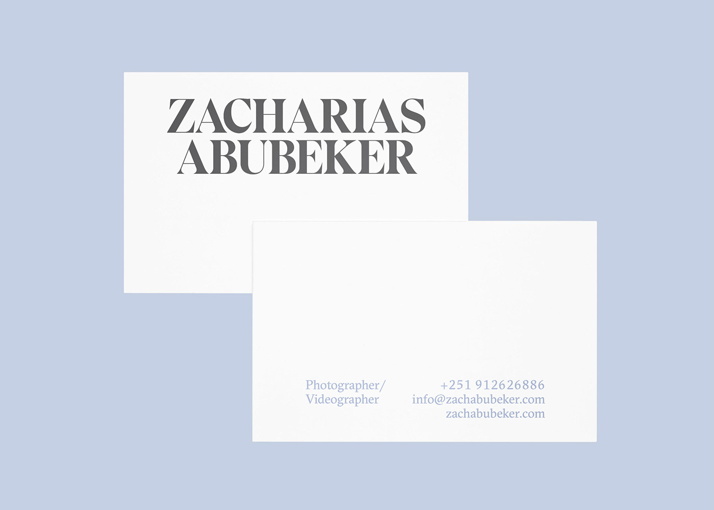 minimal modern Stationery Eksell Display GT Sectra Typeface photographer International ethiopia Collateral Logotype