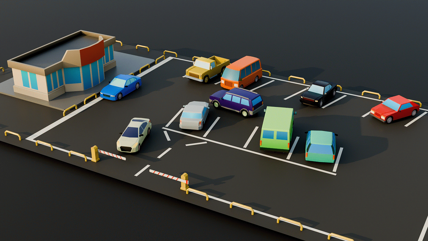 Vehicle car automotive   3D Render visualization lowpoly blender 3d modeling