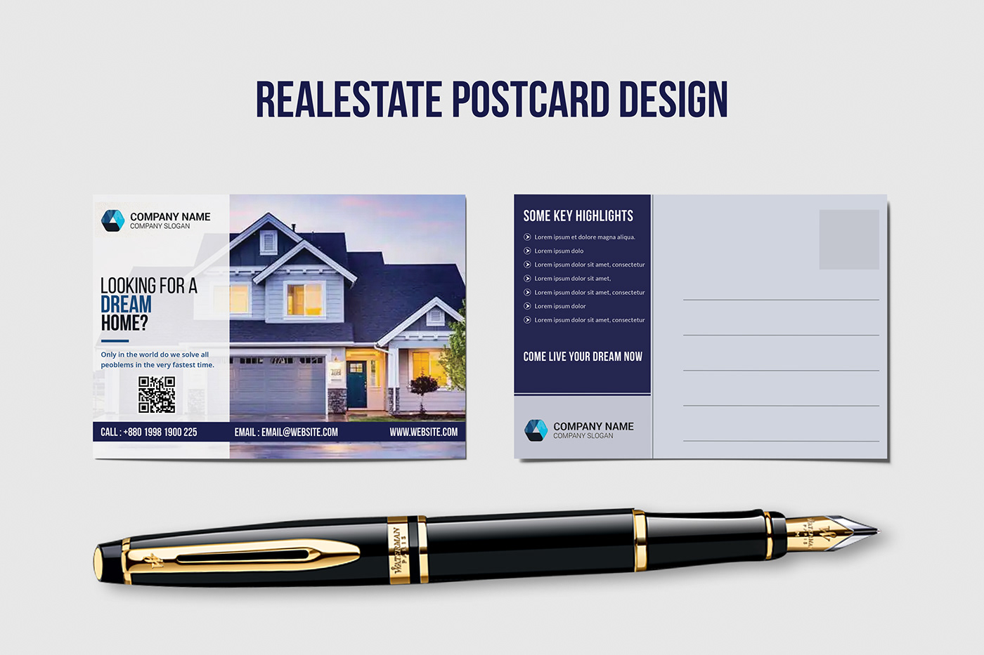 DESIGN POST CARD post card Post Card Design postal card real estate