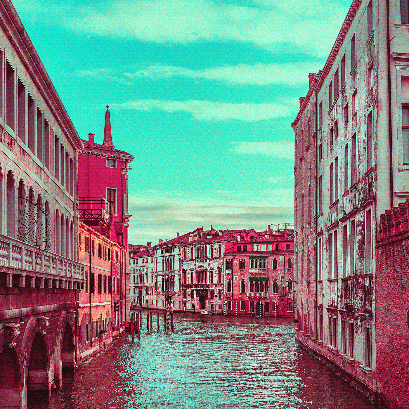 WATERWAY is the colored image for the alternative process. The location is Venice, ITALY.
