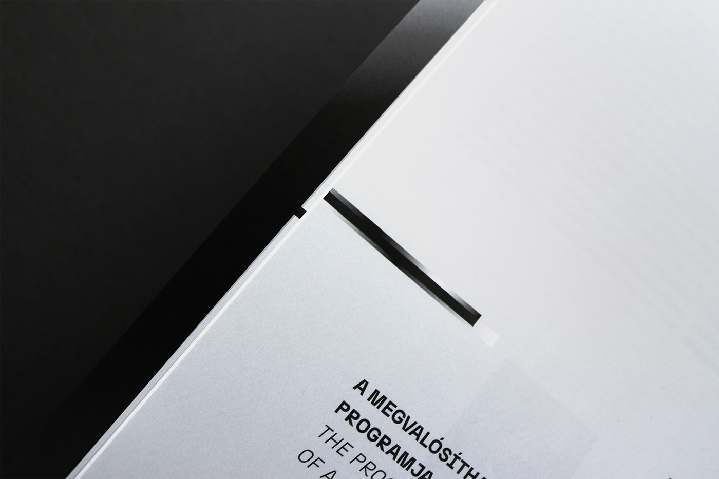 design light black and white typography design minimal experimental print AnnualReport designcouncil hungariandesigncouncil