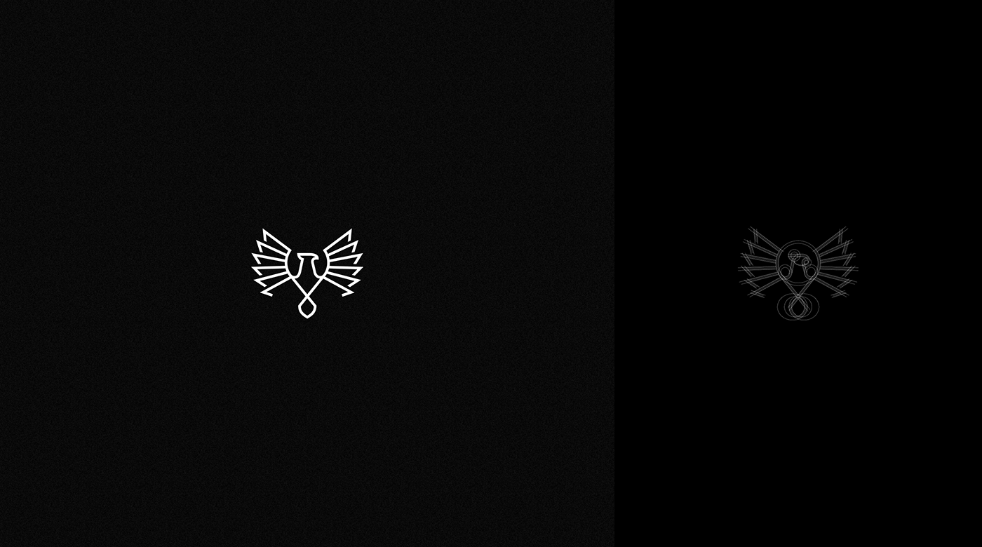 logo design Fashion  luxury branding  identity black minimal grid typography  