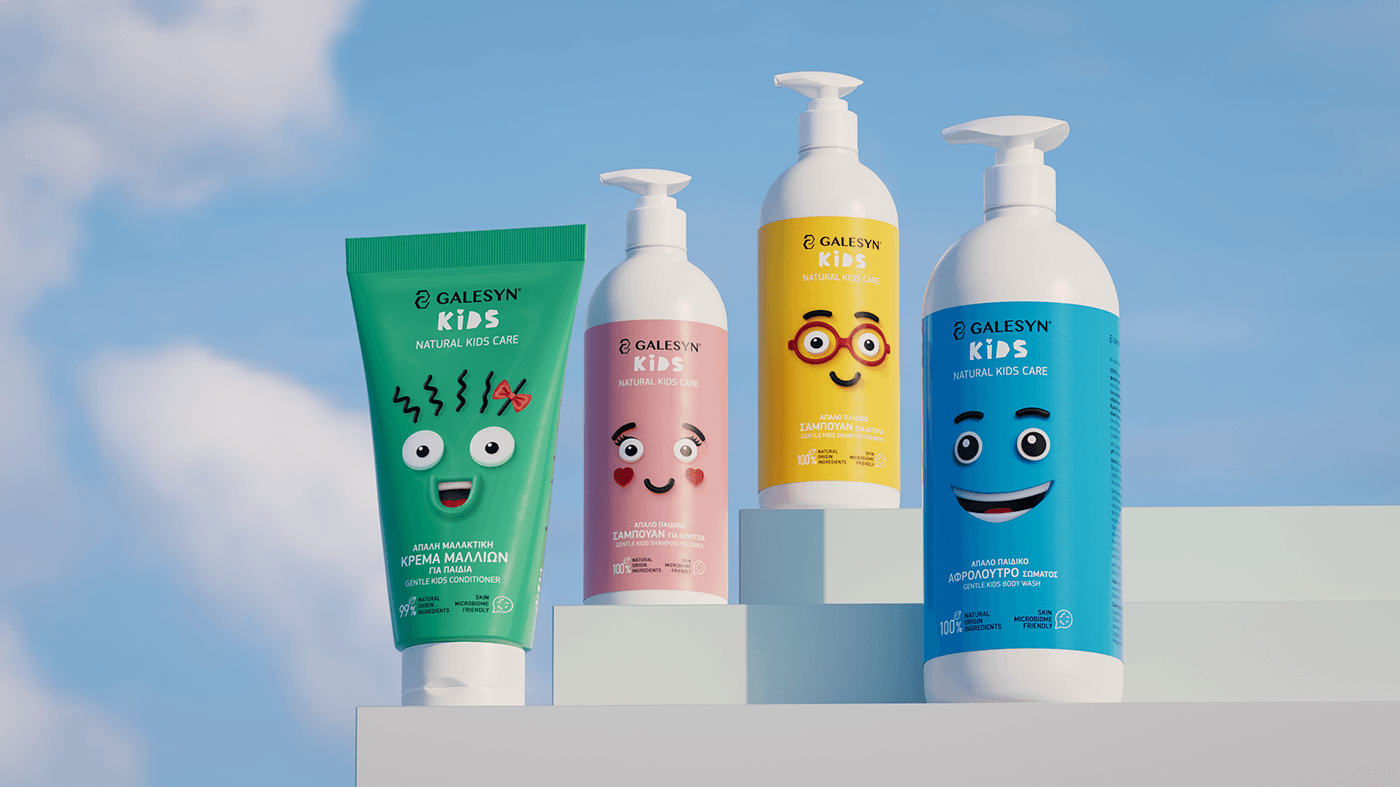 SKY bottle Packaging product design  Label packaging design Health Beauty Products kids soap packaging