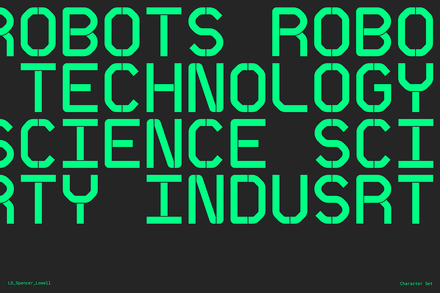 business card custom type identity neon robots Technology typography   Website