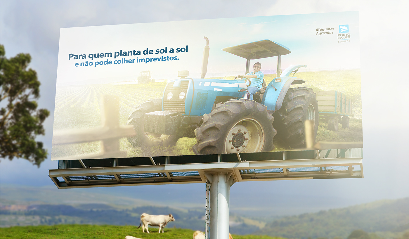 agricultural machinery assurance retouch image fusion composition Post Production color correction art direction  Advertising  publicity