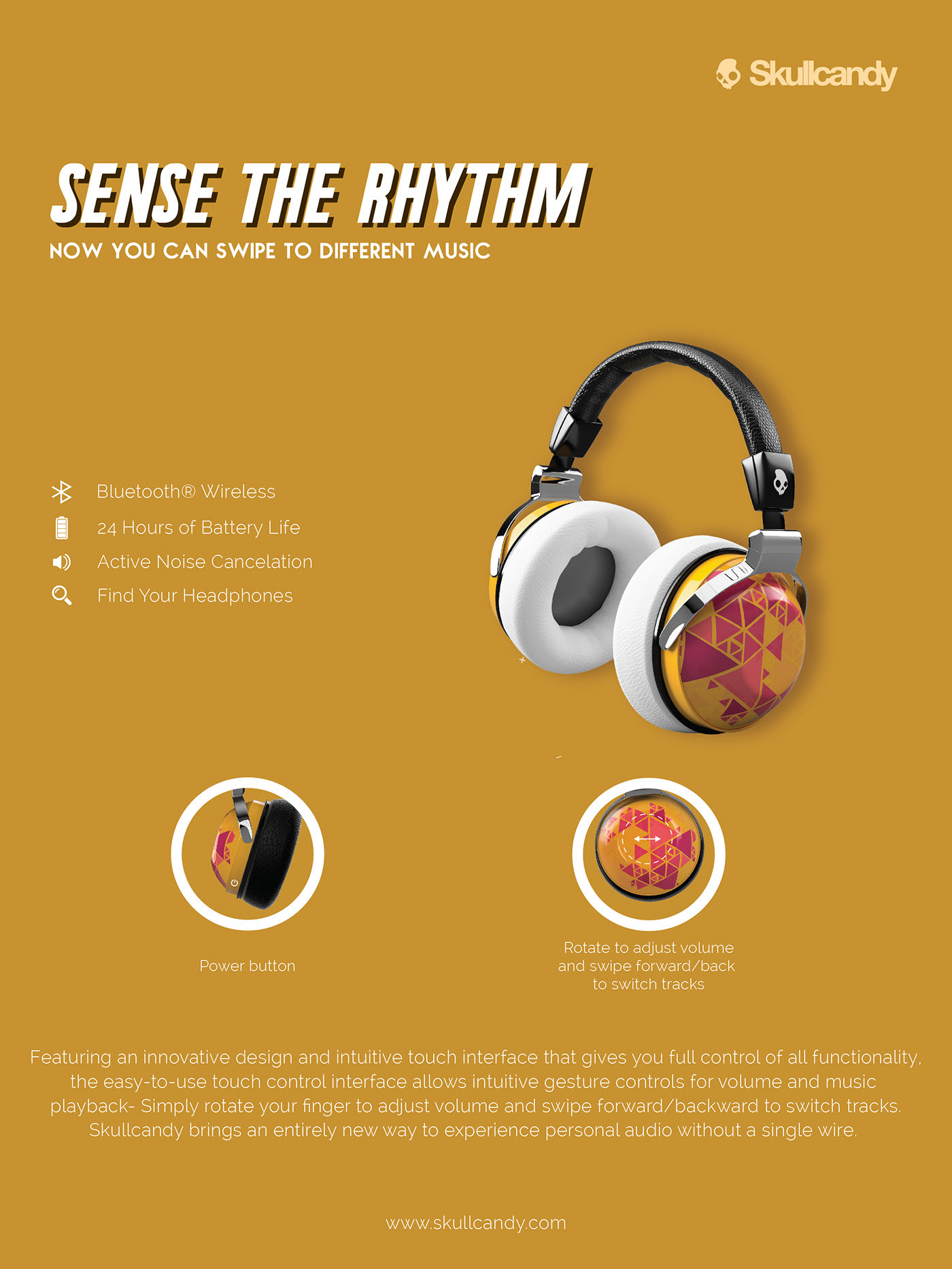 3D 3ds max Advertising  branding  campaign Fusion360 headphones product design  Skullcandy