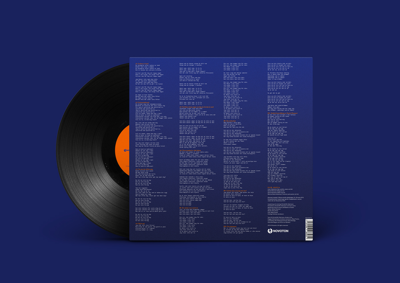 Album vinyl music sleeve cover blue Orangea