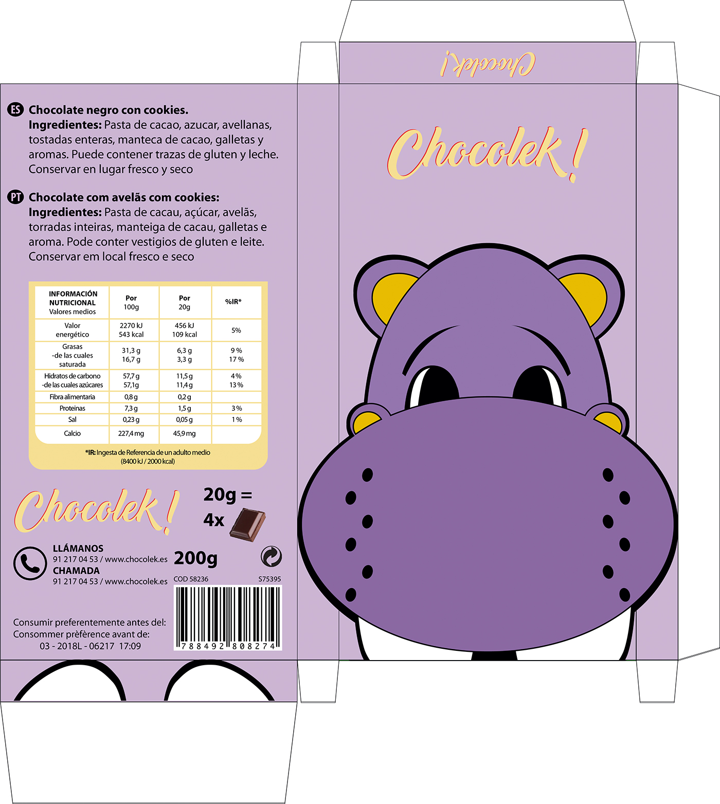 animales Packaging chocolate