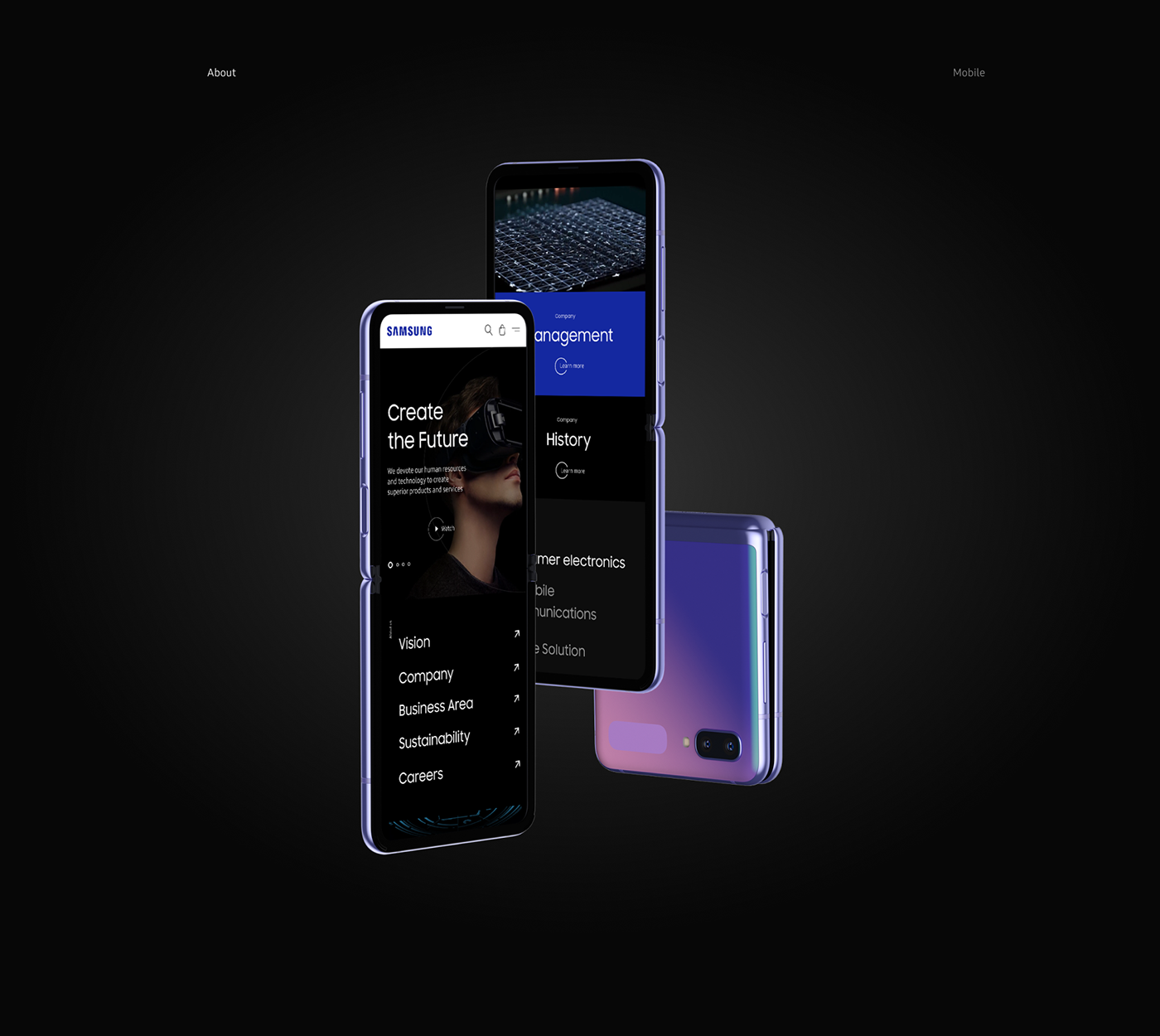 galaxy mobile Samsung ux/ui Web Design  Website