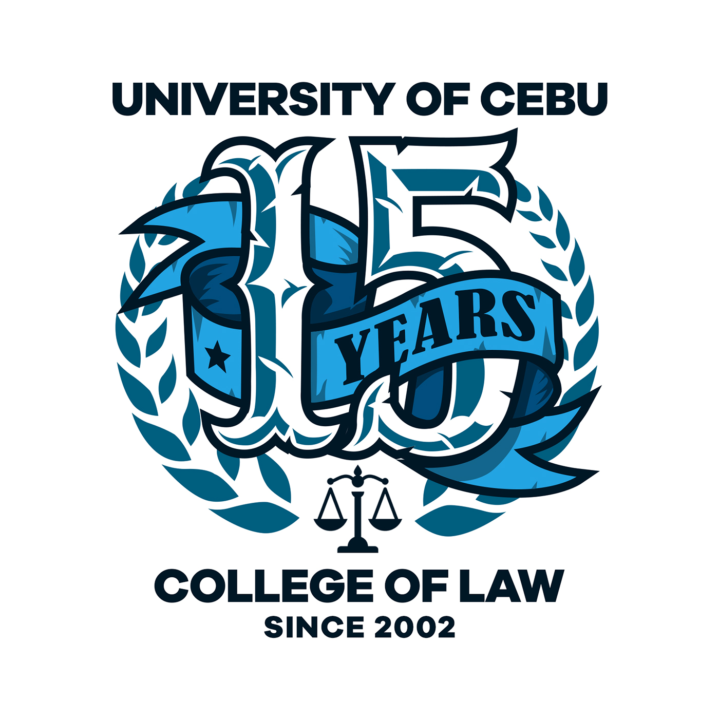 logo 15th uc cebu law college of law photoshop vector 15 YEARS